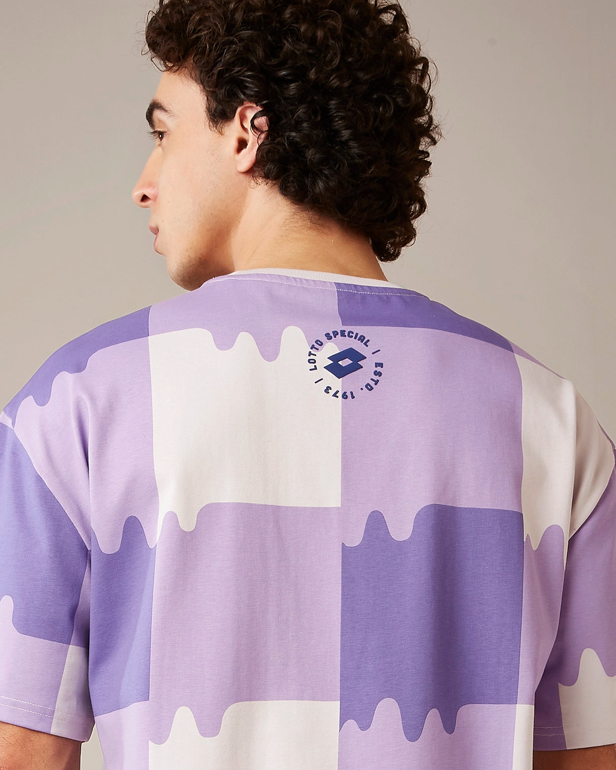 Melt Gingham Tee - Liquid Fire