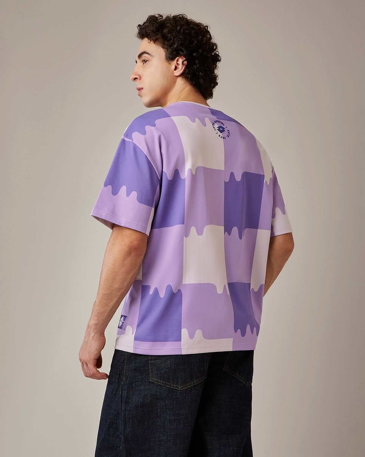Melt Gingham Tee - Liquid Fire