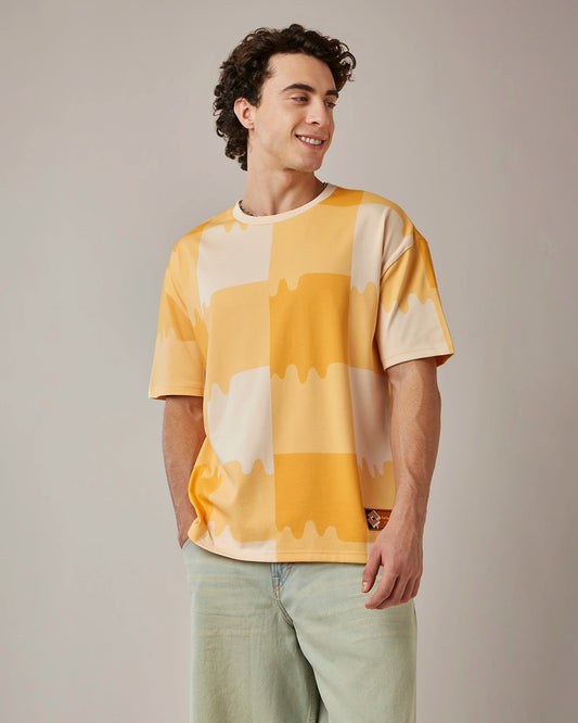 Men's Lotto Melt Gingham Tee - Hot Sauce