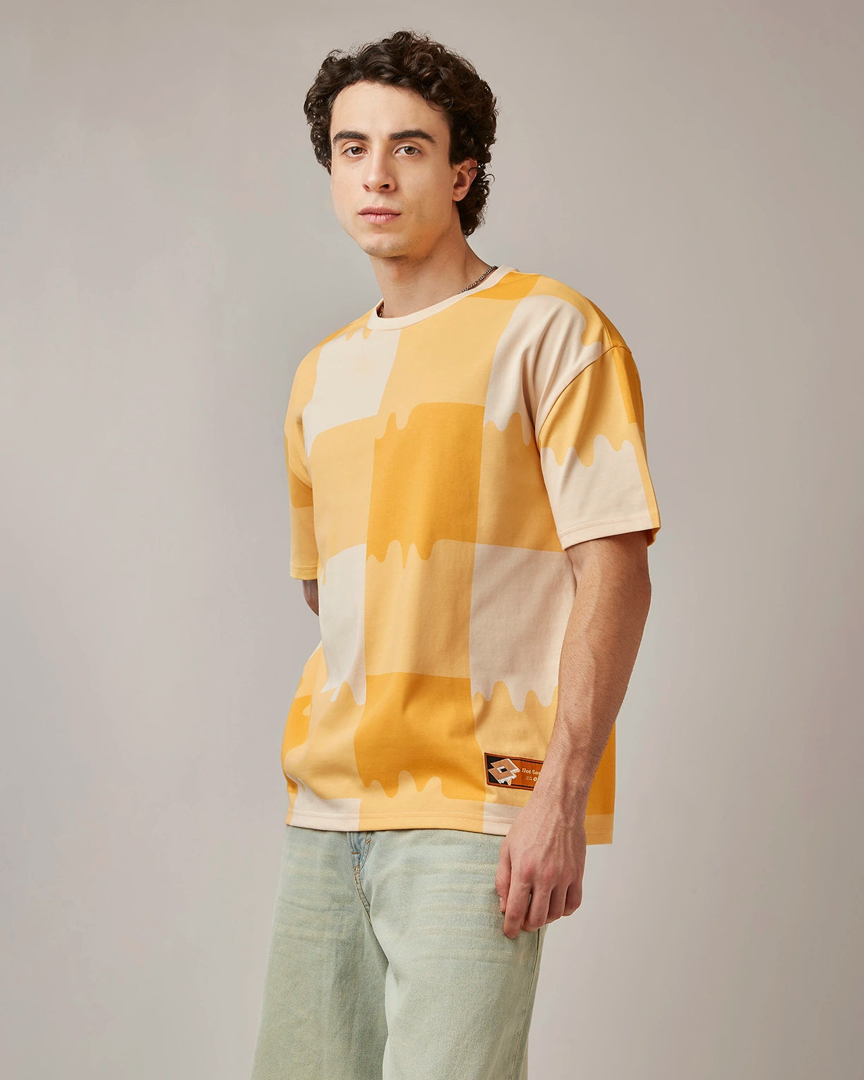 Melt Gingham Tee - Hot Sauce