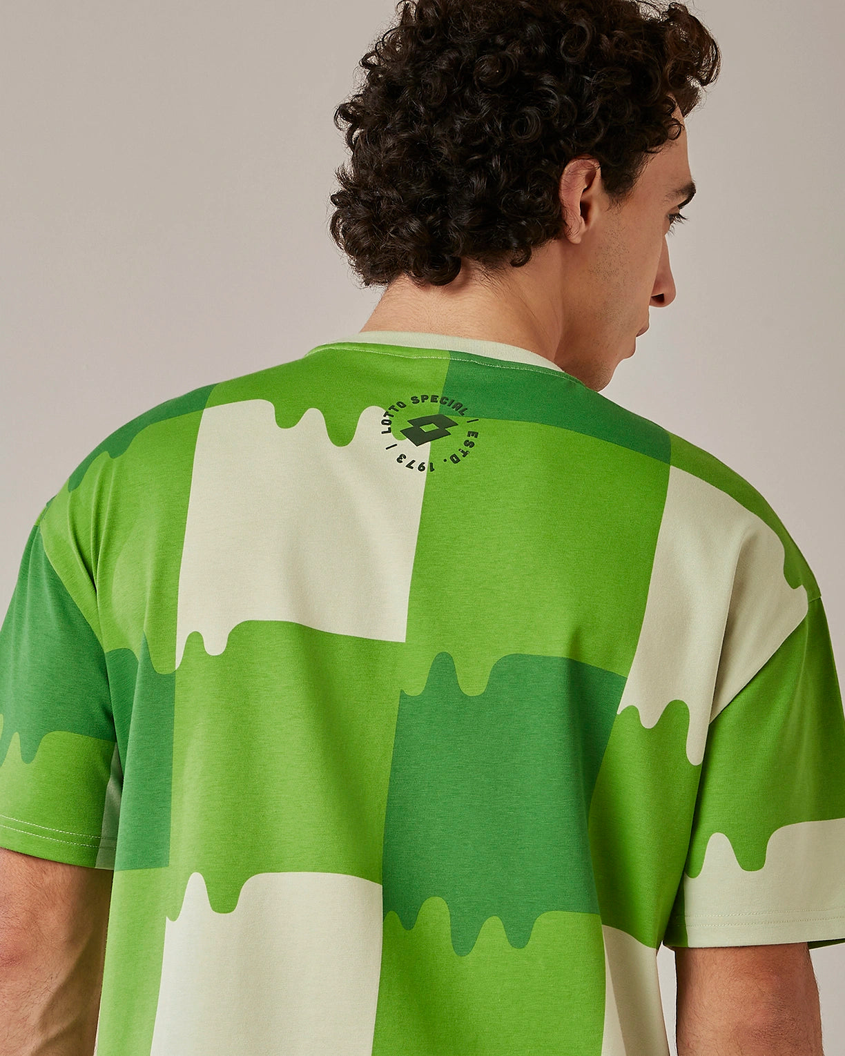 Melt Gingham Tee - Neon Burn