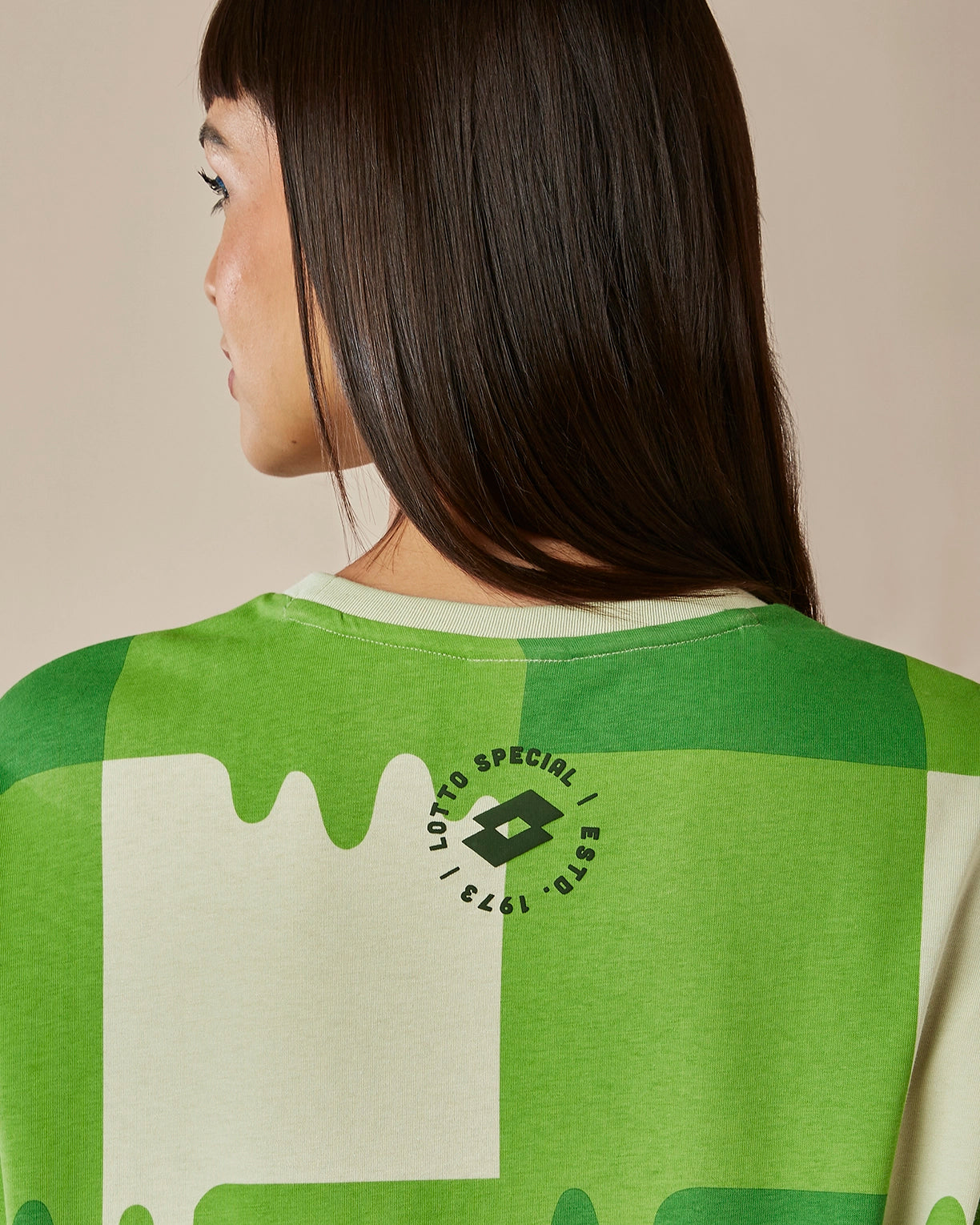 Melt Gingham Tee - Neon Burn