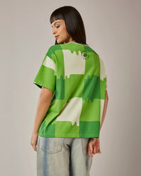 Women Lotto Melt Gingham Tee - Neon Burn T-shirts 1