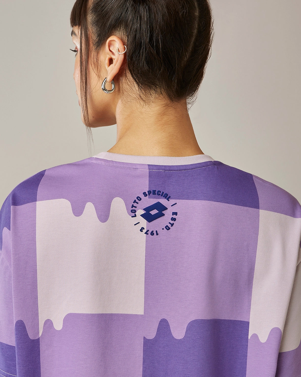 Melt Gingham Tee - Liquid Fire