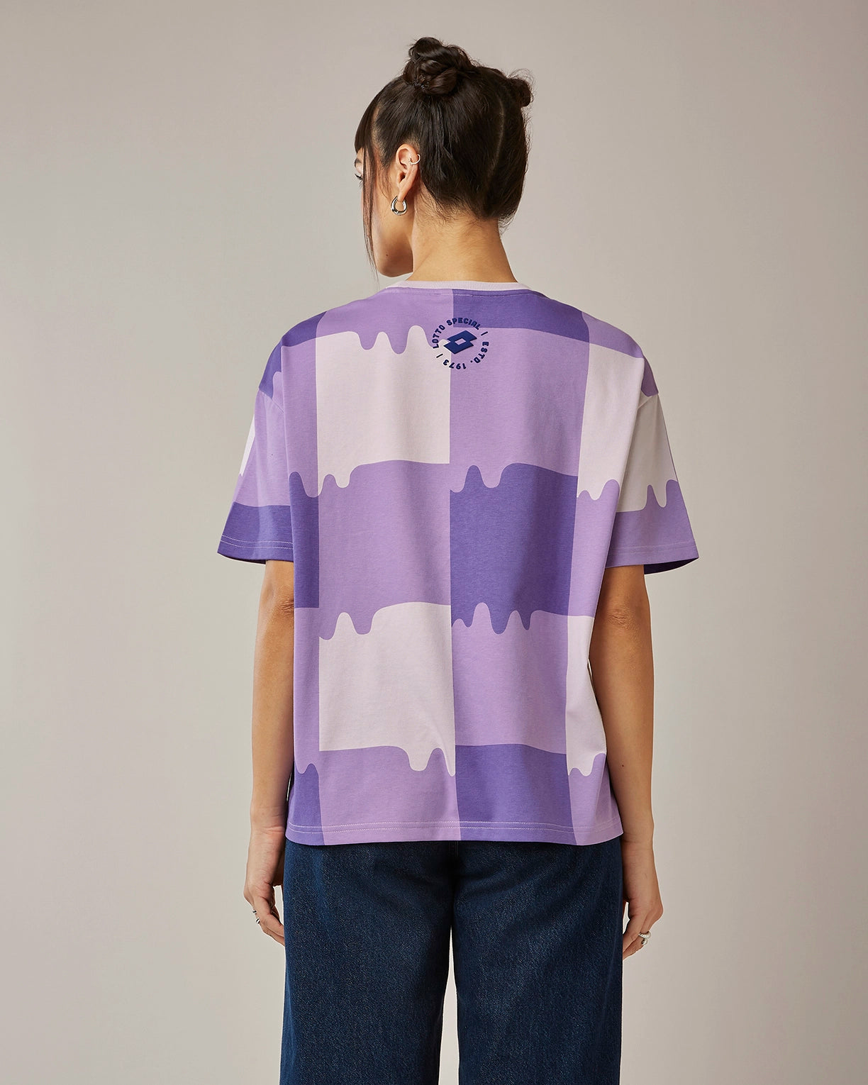 Melt Gingham Tee - Liquid Fire