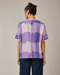 Women Lotto Melt Gingham Tee - Liquid Fire T-shirts 1