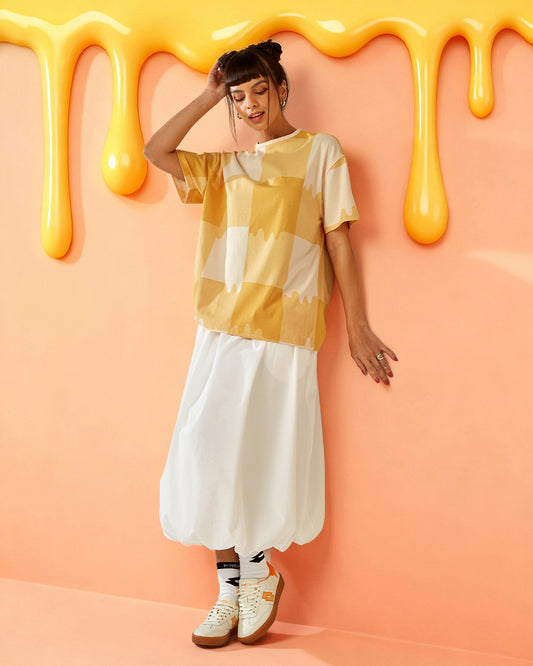 Women's Lotto Melt Gingham Tee - Hot Sauce