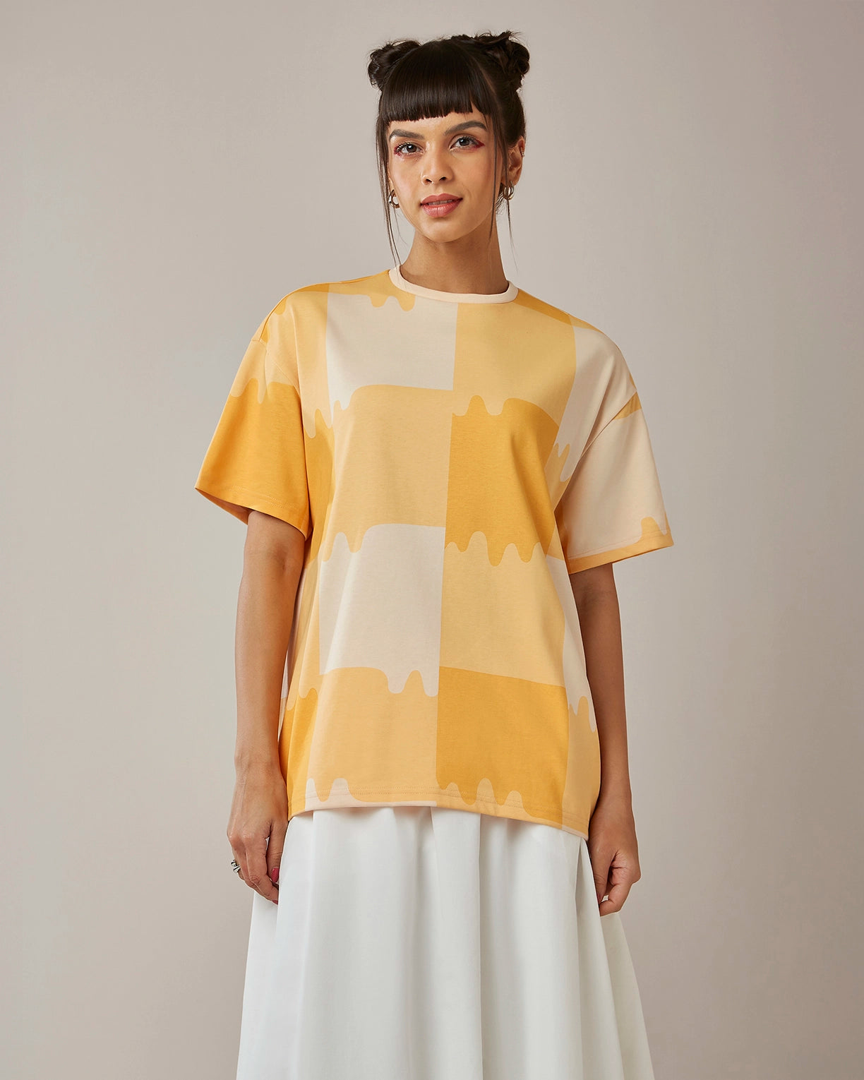 Melt Gingham Tee - Hot Sauce