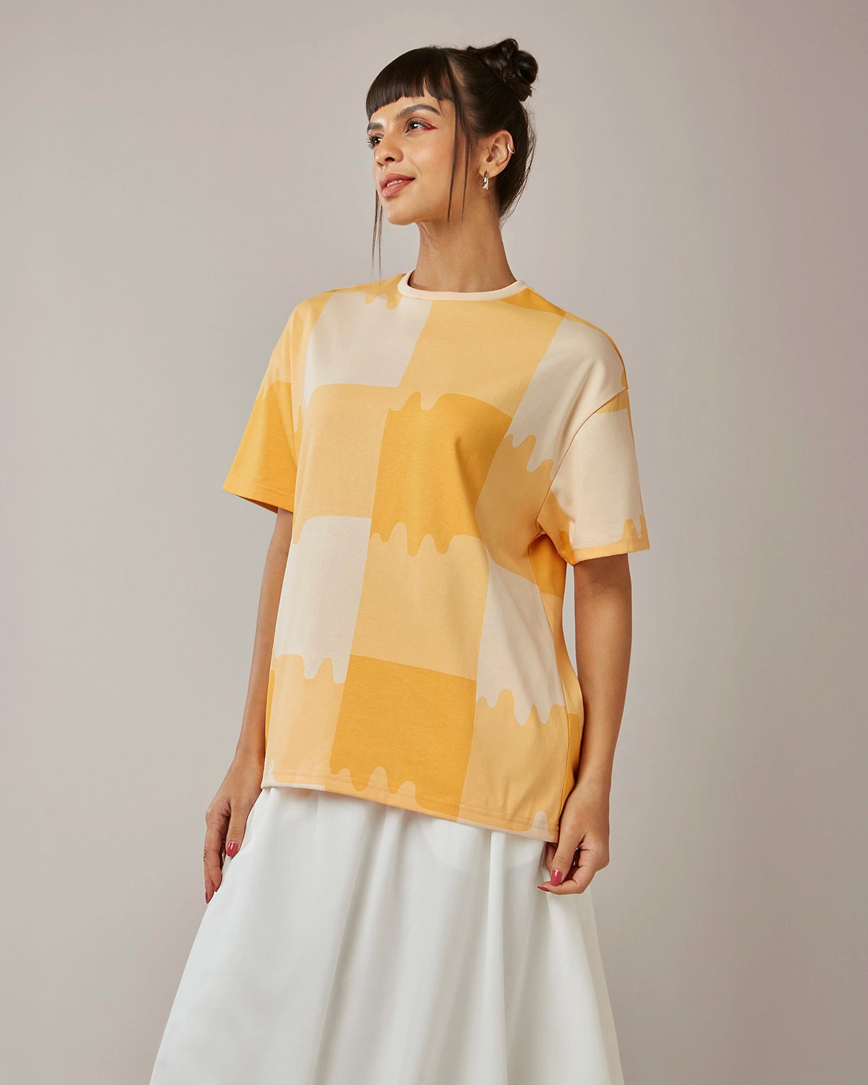 Melt Gingham Tee - Hot Sauce