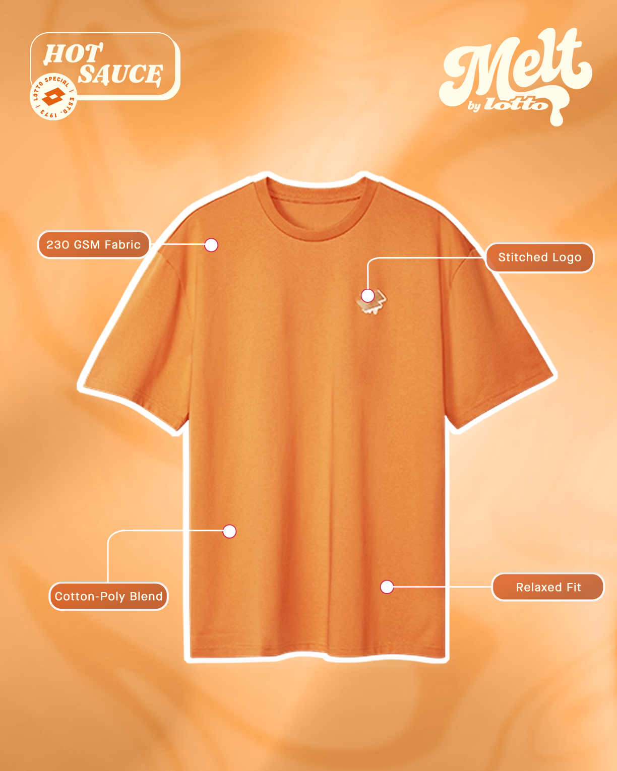 Melt Crew Tee -  Hot Sauce