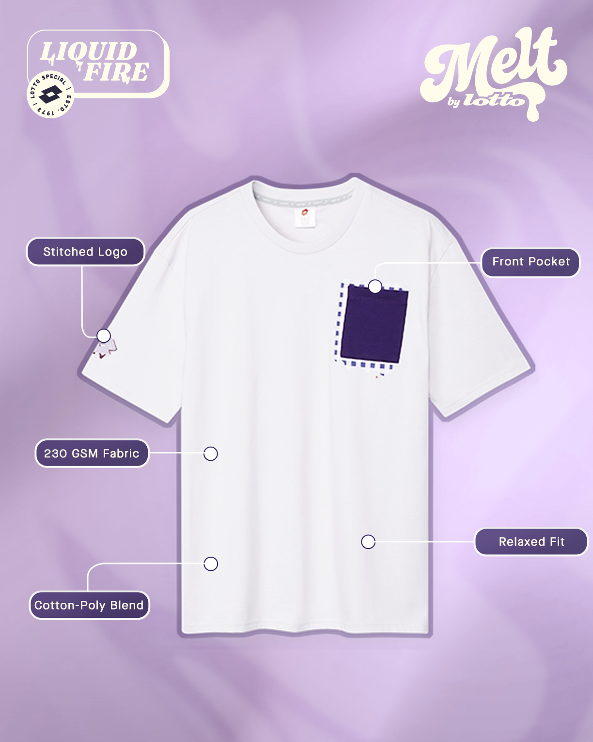 Melt Pocket Tee - Liquid Fire