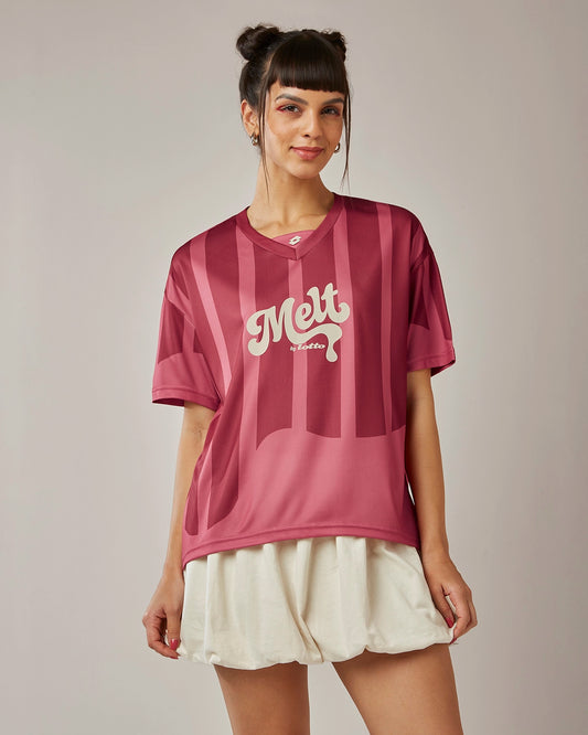 Women's Lotto Melt Baseball Jersey - Heat Wave