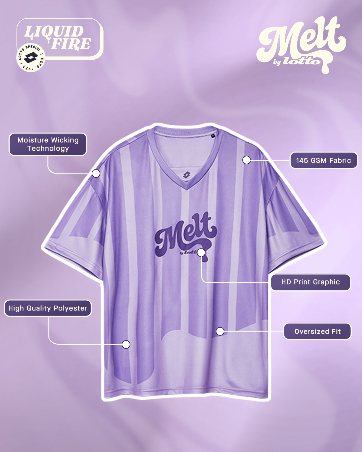 Melt Baseball Jersey - Liquid Fire