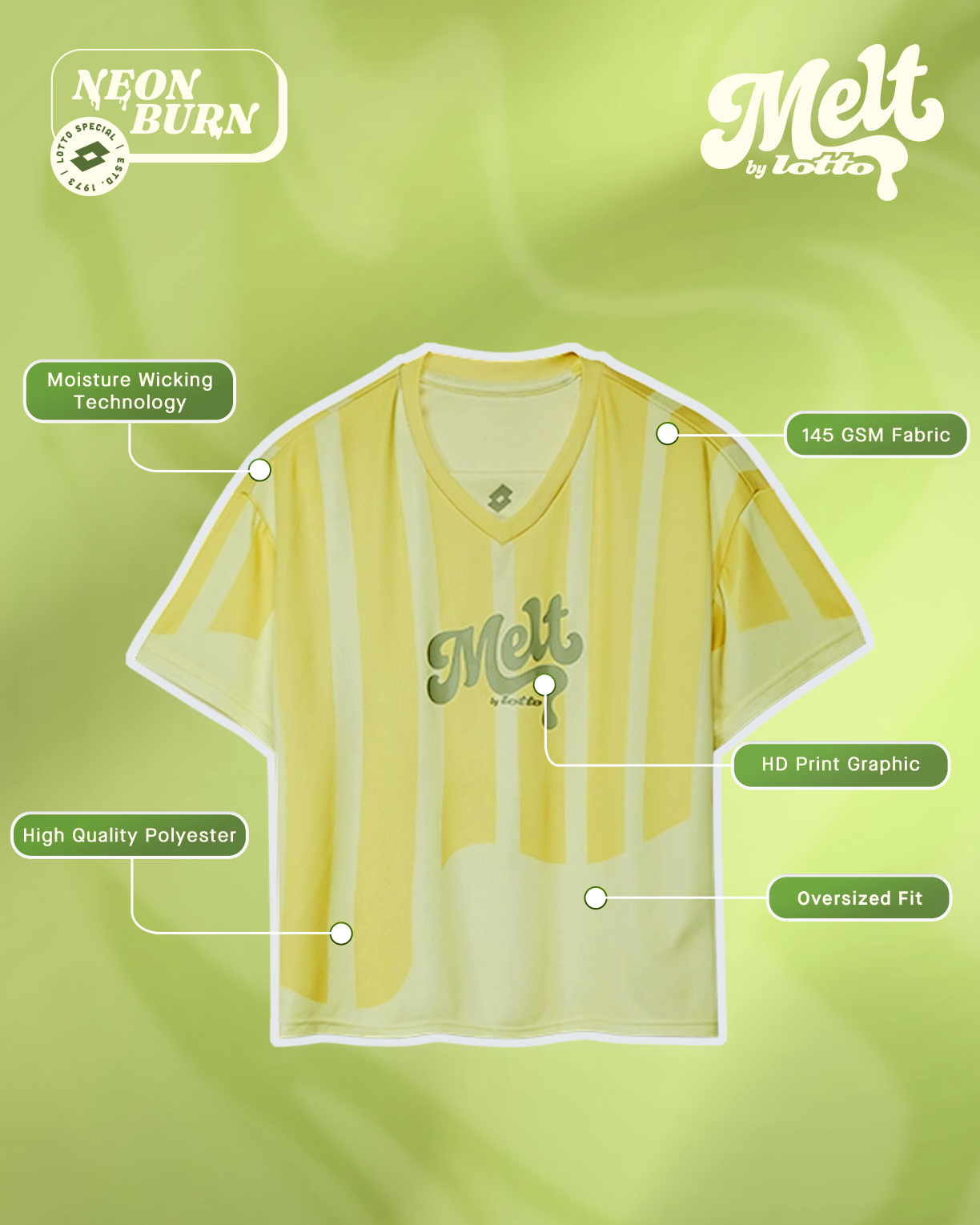 Melt Baseball Jersey - Neon Burn