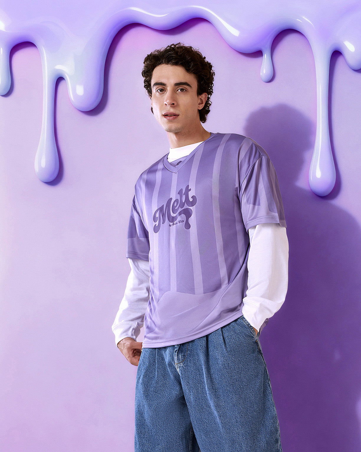 Melt Baseball Jersey - Liquid Fire
