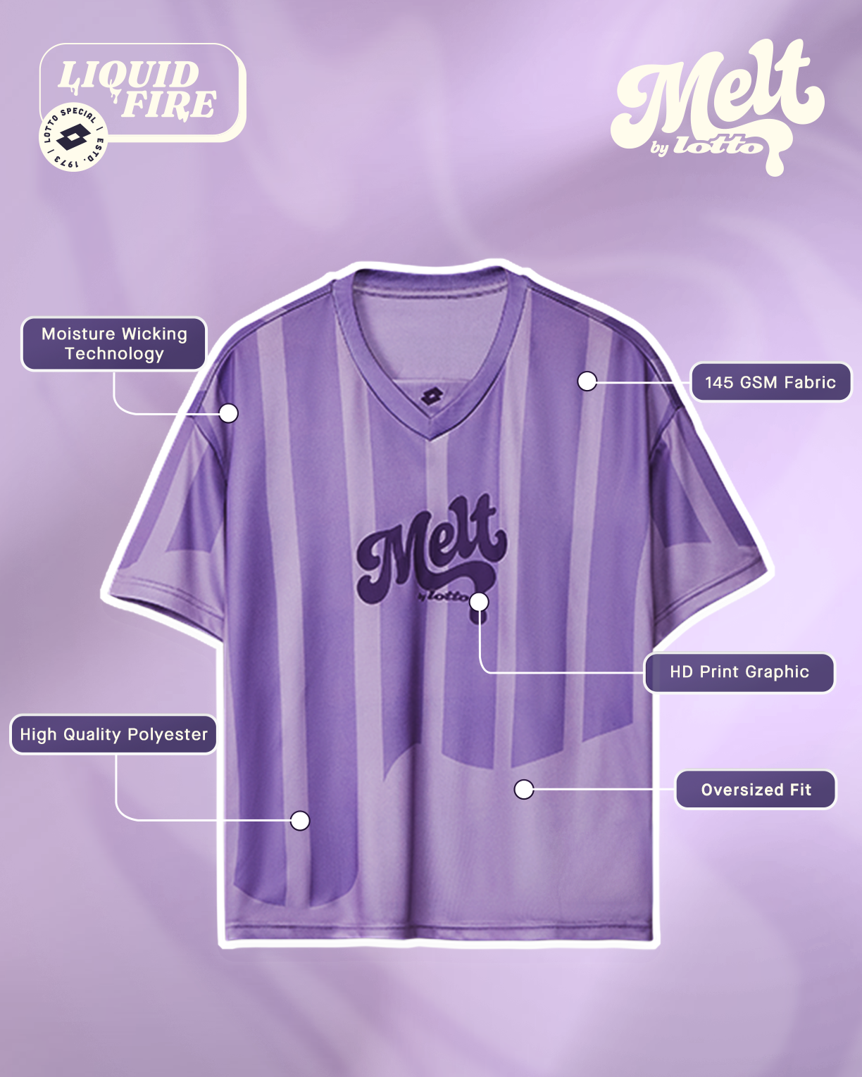 Melt Baseball Jersey - Liquid Fire