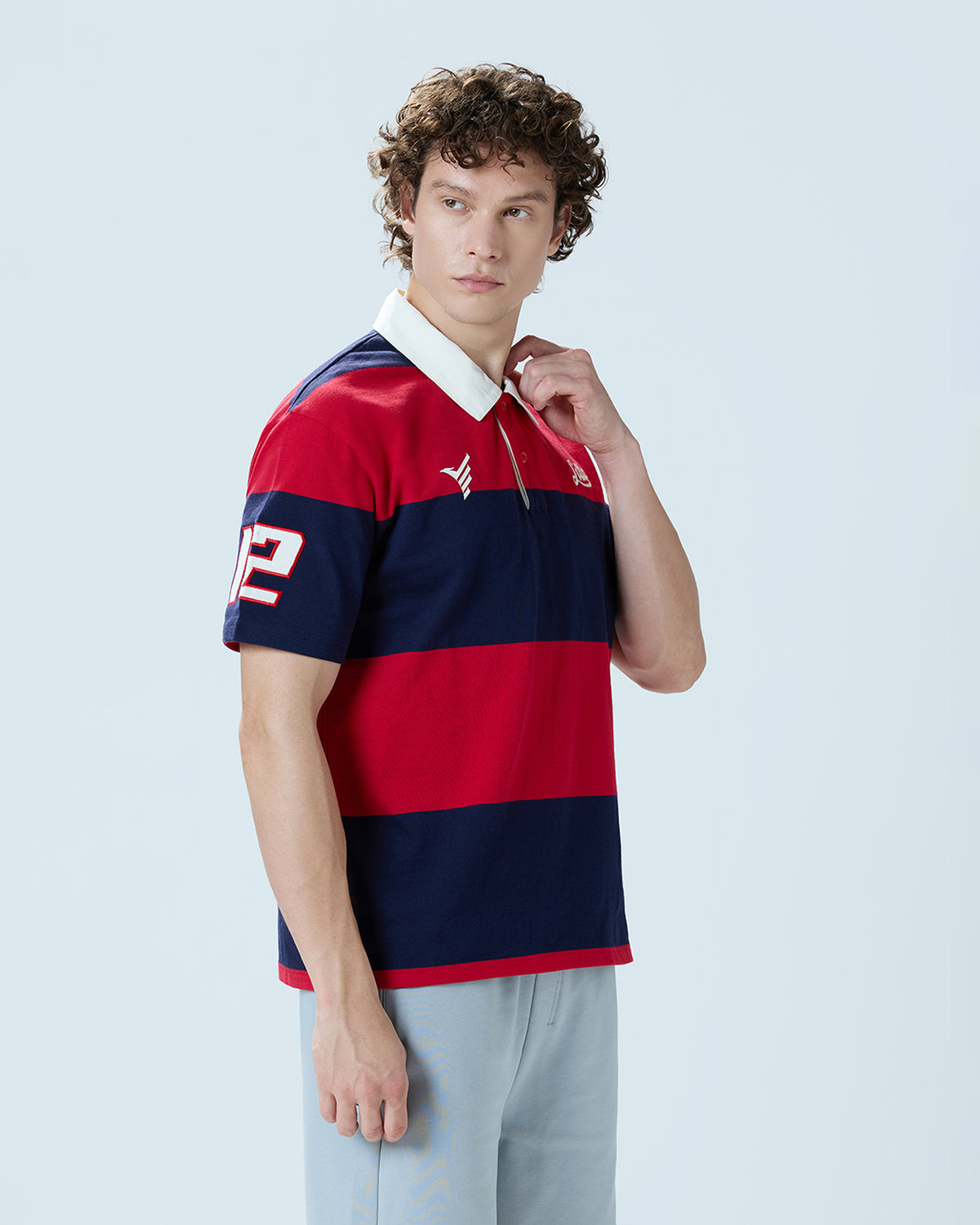 YWC League Retro Polo - Red & Blue