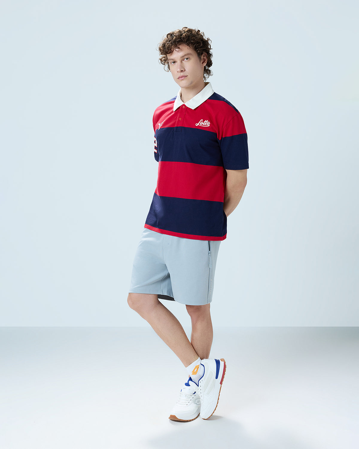 YWC League Retro Polo - Red & Blue
