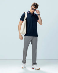 Men Lotto Courtline Italian Polo - Dark Navy T-shirts 1