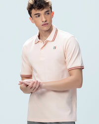 Men Lotto Courtline Italian Polo - Seashell Pink T-shirts