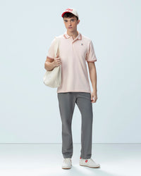 Men Lotto Courtline Italian Polo - Seashell Pink T-shirts 1