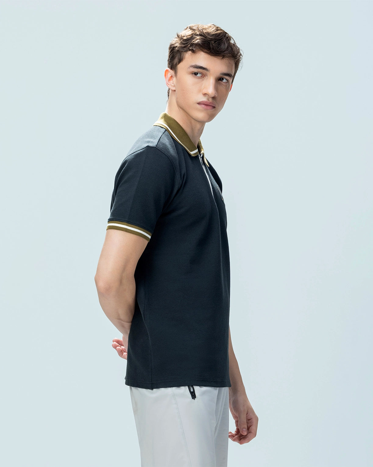 Courtline Zip Polo - Black Beauty