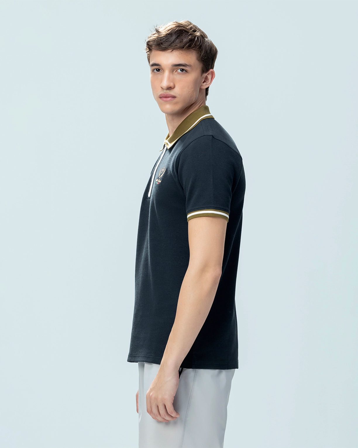 Courtline Zip Polo - Black Beauty