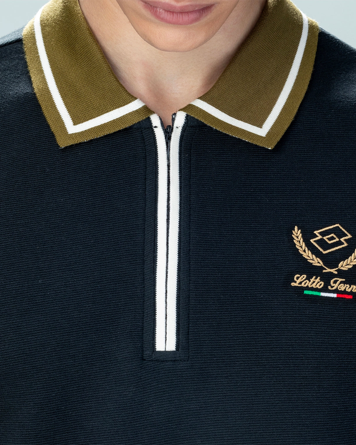 Courtline Zip Polo - Black Beauty