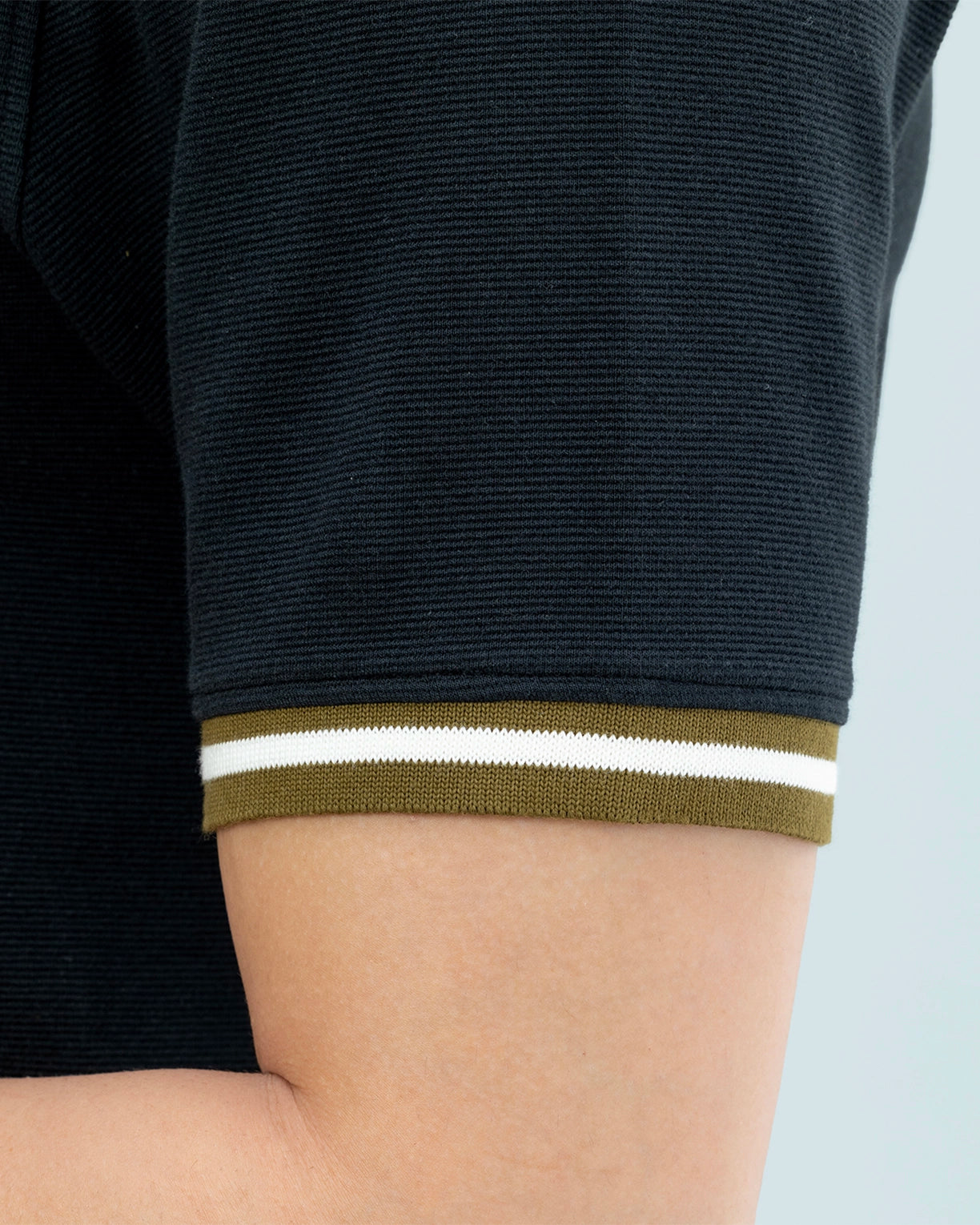 Courtline Zip Polo - Black Beauty