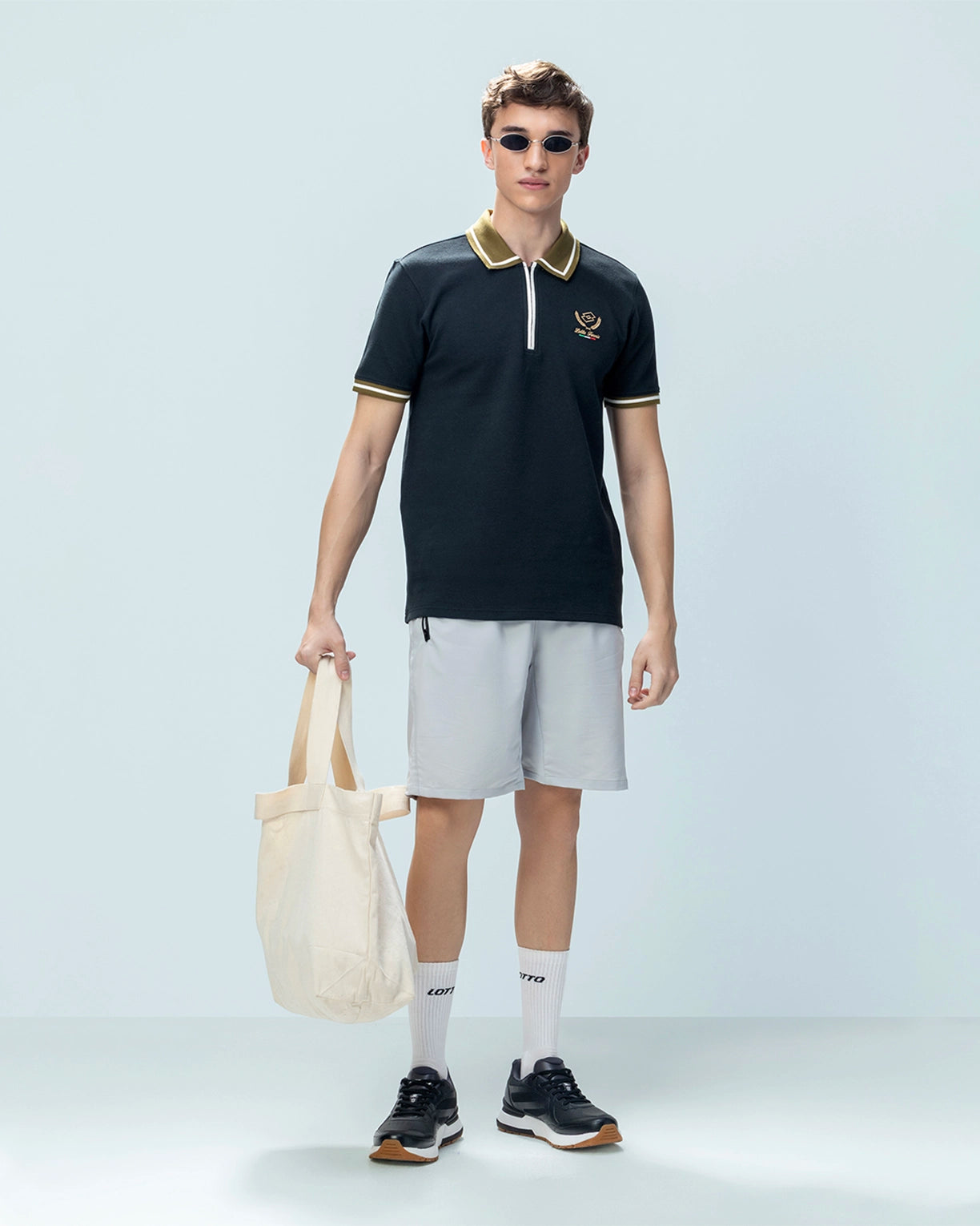 Courtline Zip Polo - Black Beauty