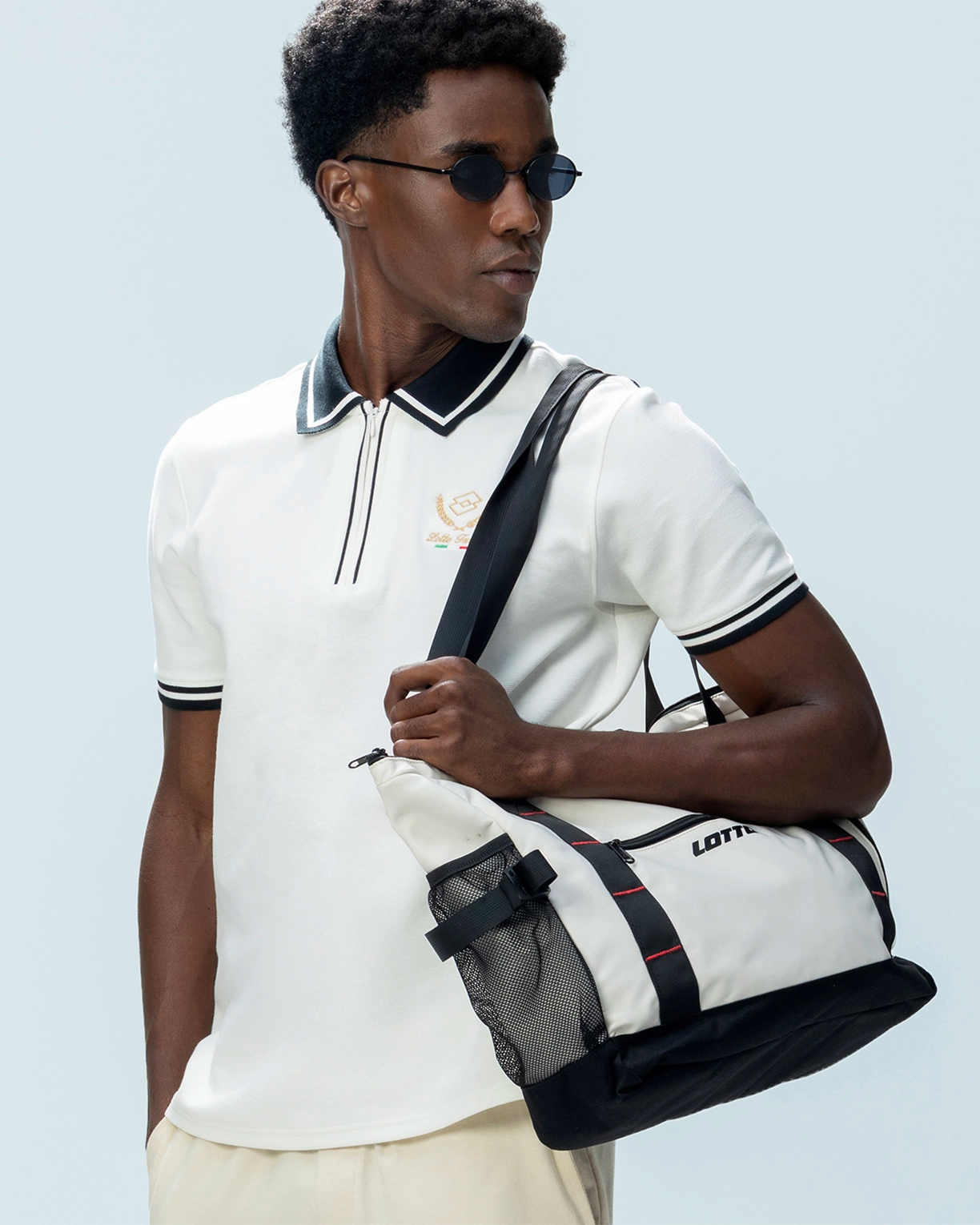 Courtline Zip Polo - Cloud Dancer