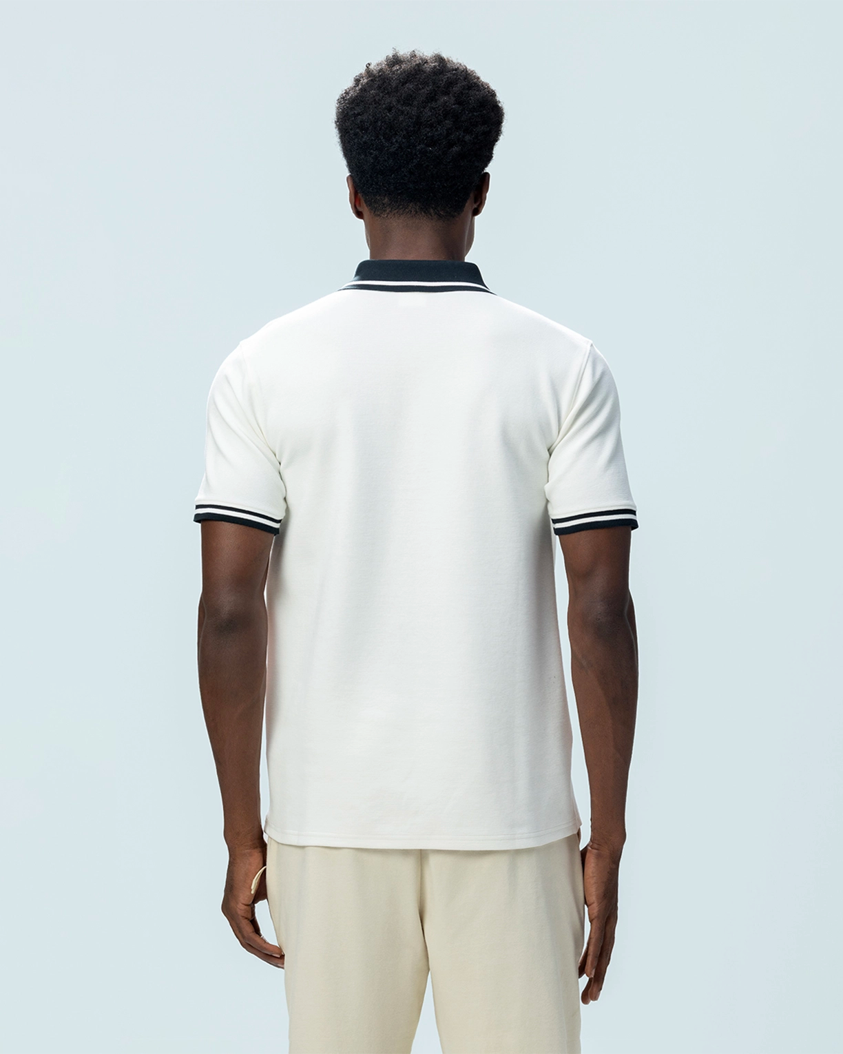 Courtline Zip Polo - Cloud Dancer