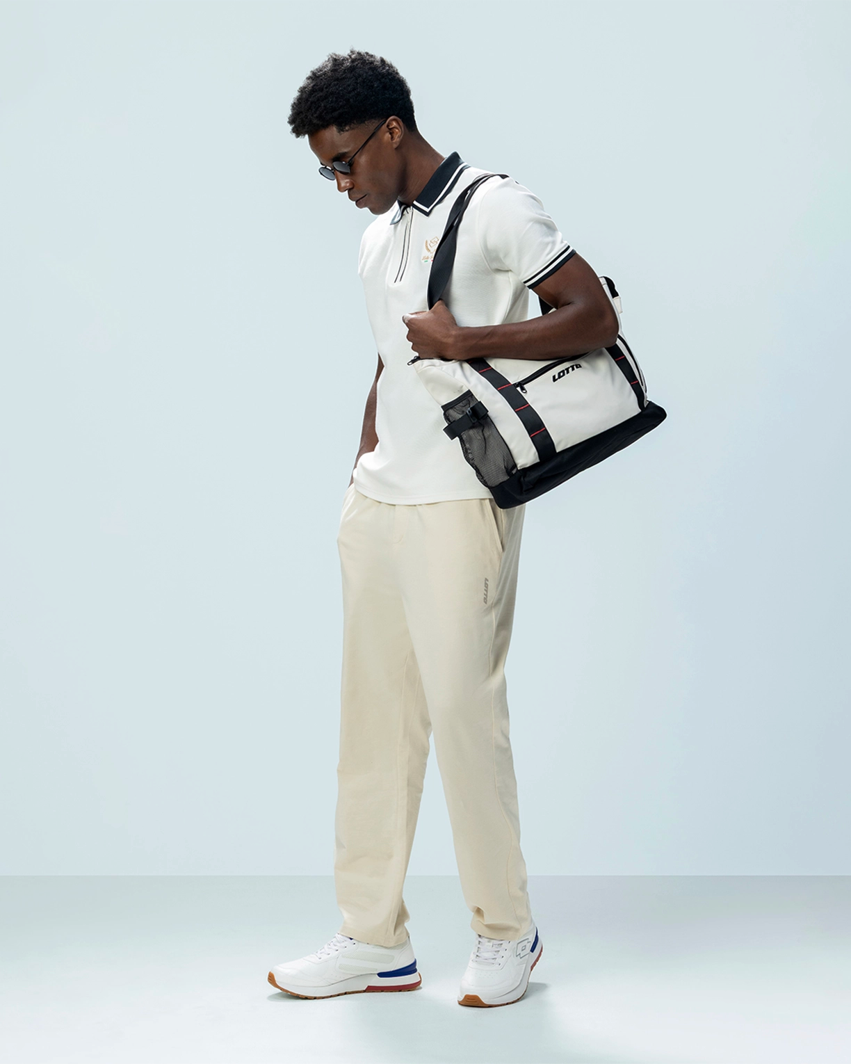 Courtline Zip Polo - Cloud Dancer