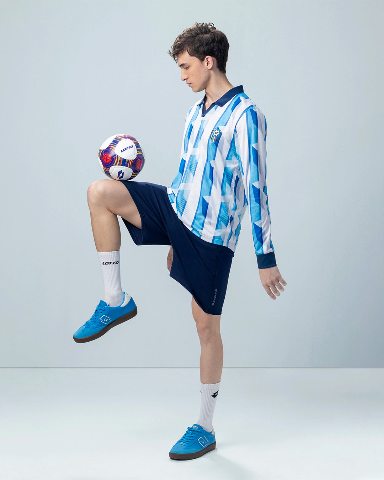Kickoff Full Sleeves Jersey - Blue & White
