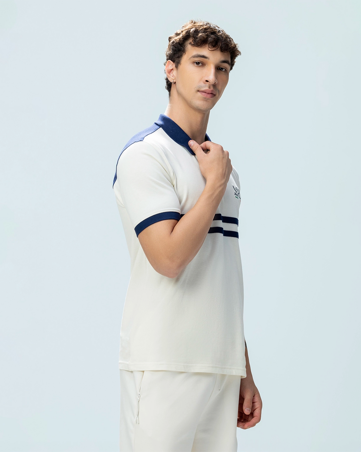 Men Lotto Courtline Polo - White T-shirts1