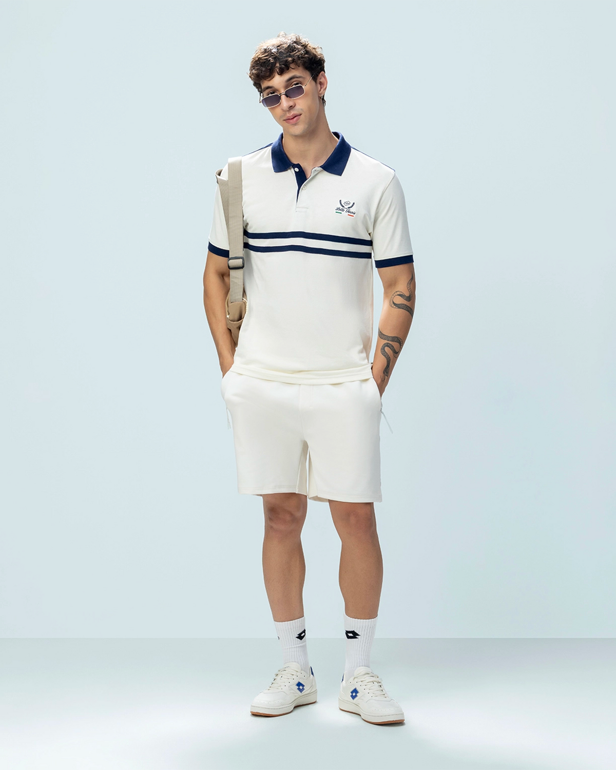 Men Lotto Courtline Polo - White T-shirts6