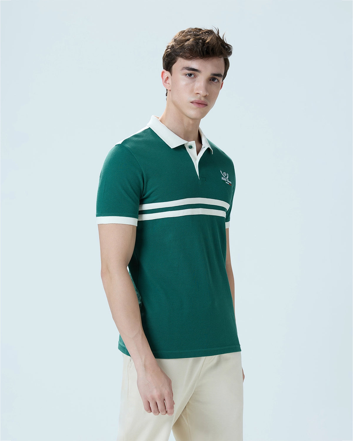 Men Lotto Courtline Polo - Dark Green T-shirts2