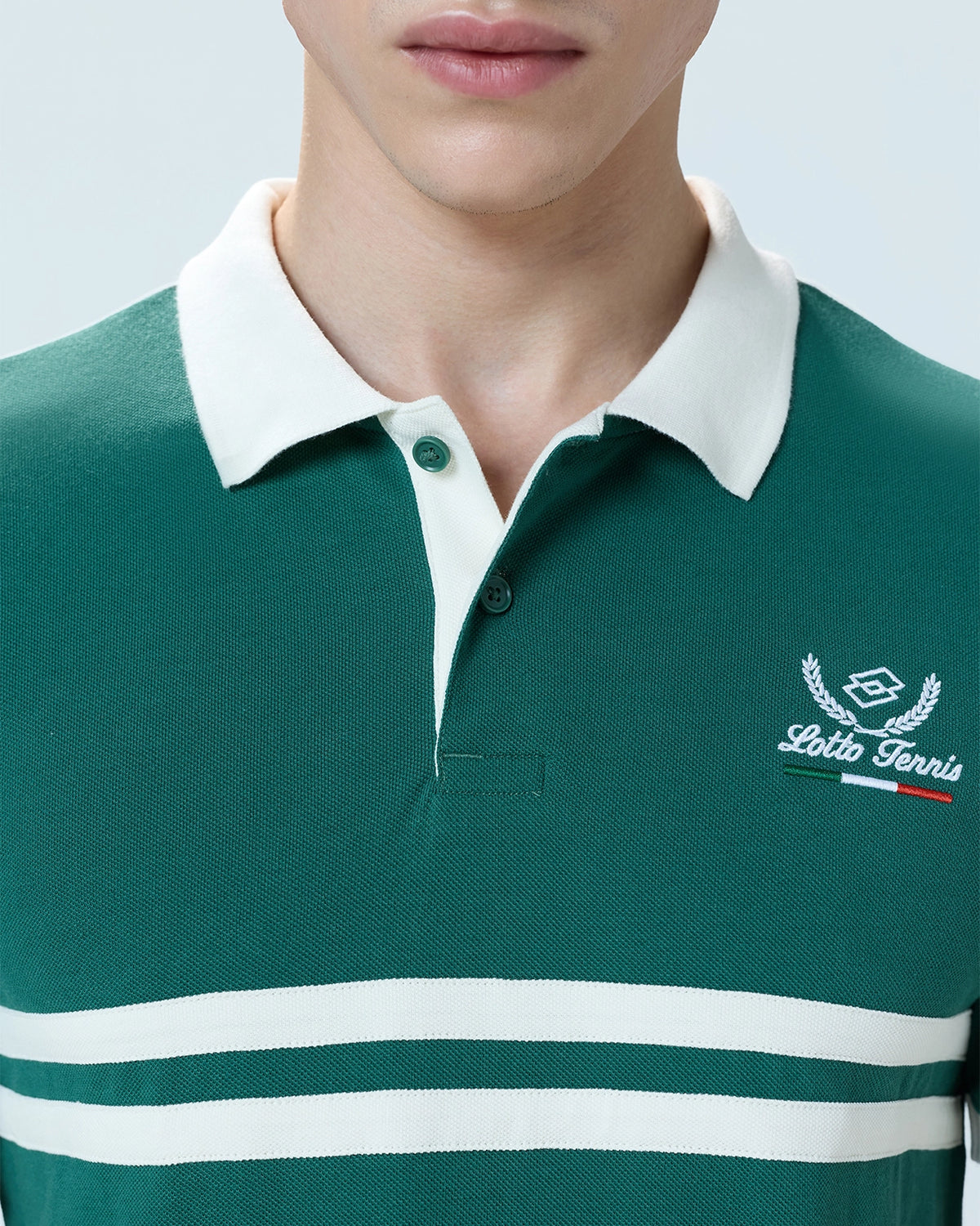 Men Lotto Courtline Polo - Dark Green T-shirts4