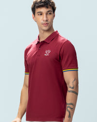 Men Lotto Tipping Polo - Cabernet T-shirts