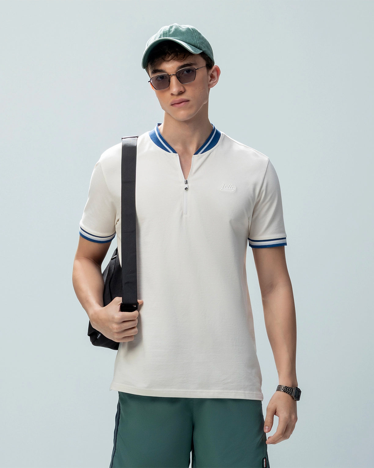 Men Lotto Chinese Collar Polo - Sugar Swizzle T-shirts0