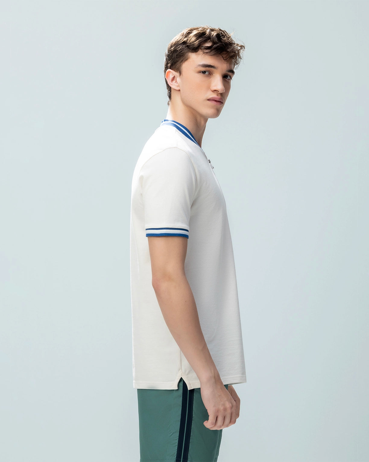 Men Lotto Chinese Collar Polo - Sugar Swizzle T-shirts1