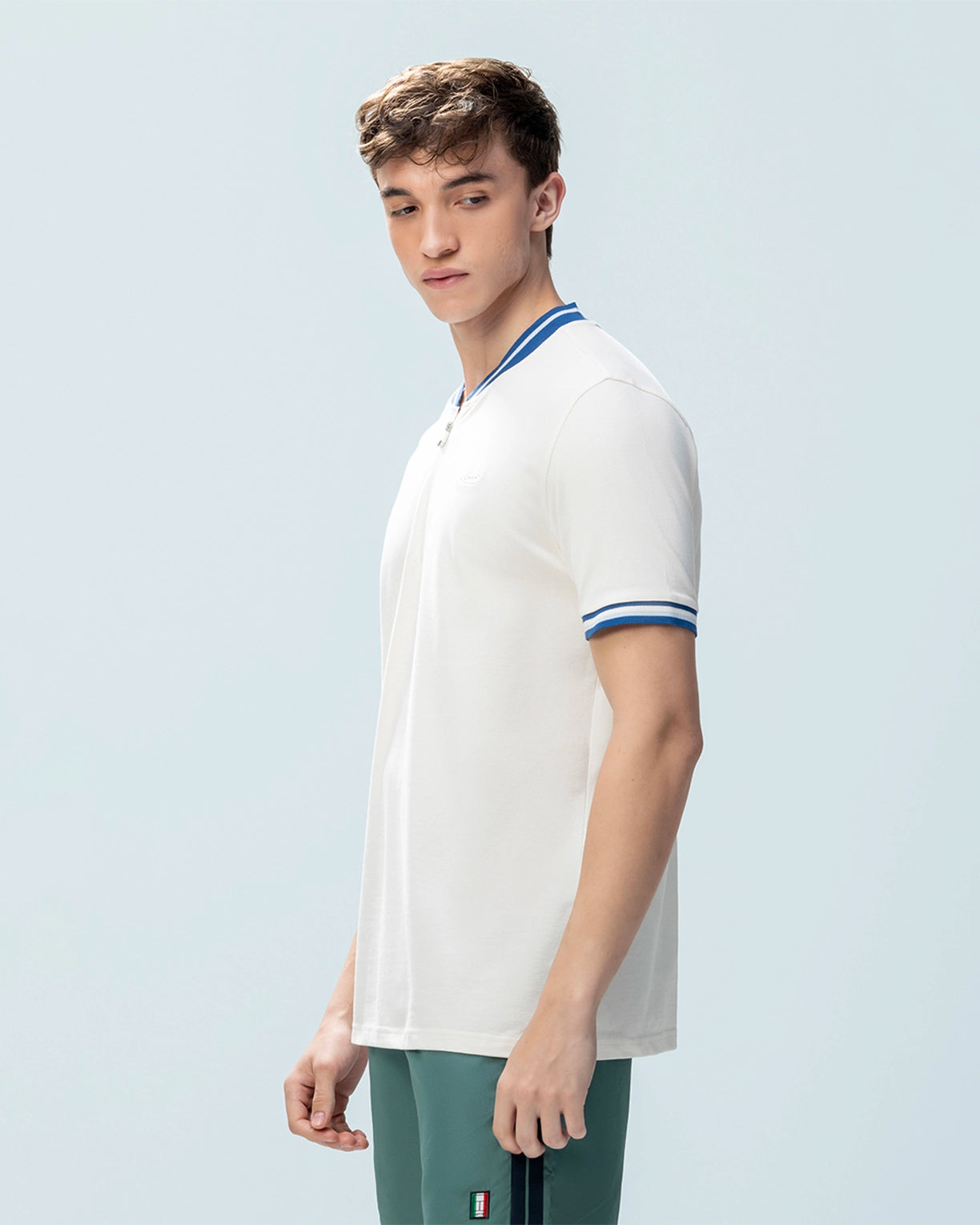 Chinese Collar Polo - Sugar Swizzle