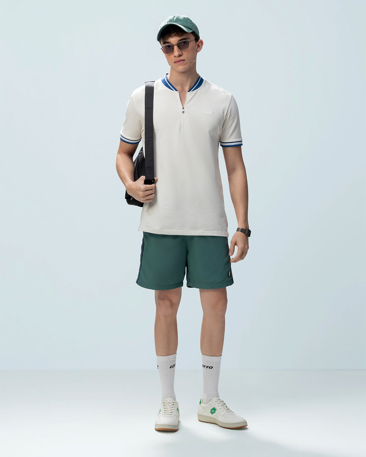 Chinese Collar Polo - Sugar Swizzle