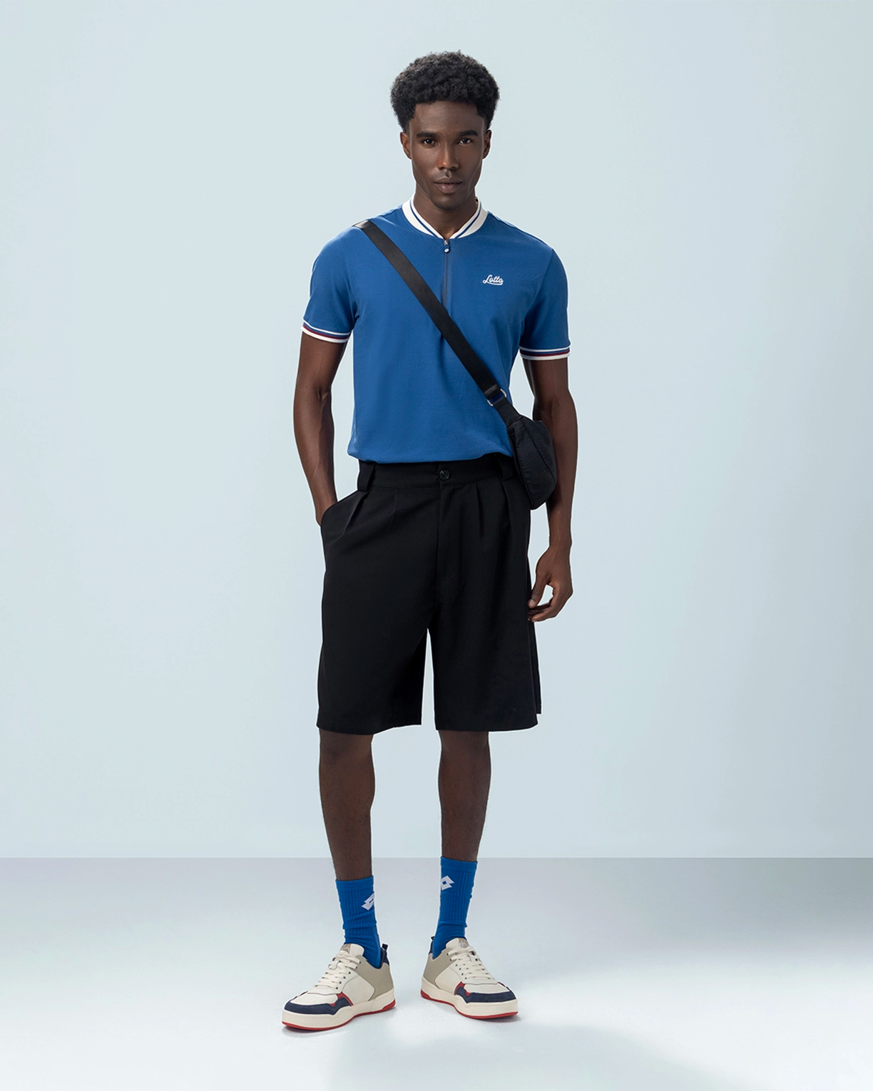 Chinese Collar Polo - True Navy