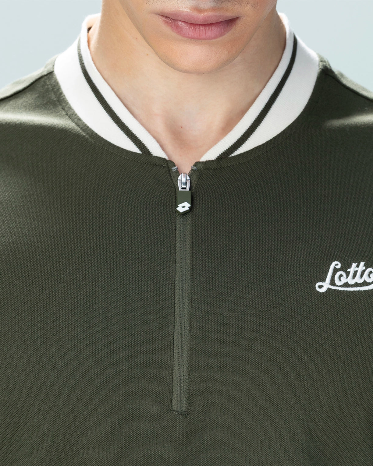Chinese Collar Polo - Forest Night