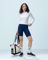 Women Lotto Play Biker Shorts - Medieval Blue Shorts