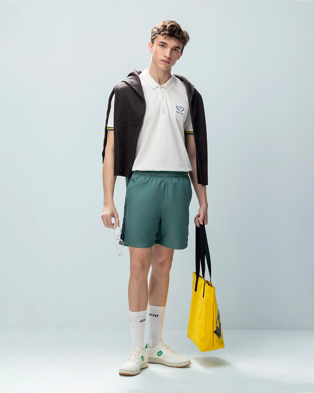 Men Lotto Courtline Shorts - Smoke Pine Shorts0
