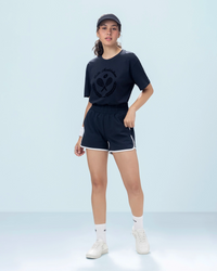 Women Lotto Lotto Courtline Shorts - Black Beauty Shorts
