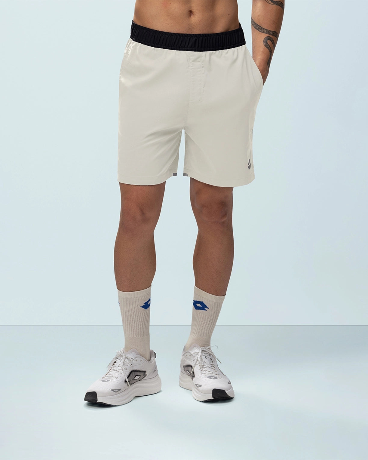 Slit Shorts - Whisper White