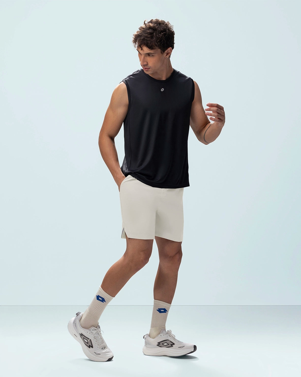 Slit Shorts - Whisper White